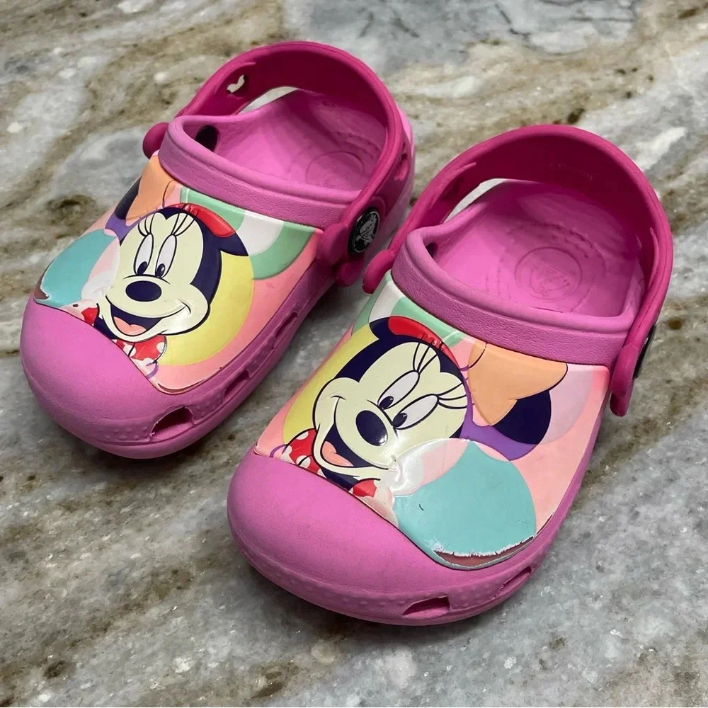 Girls Disney Minnie Mouse Crocs 6 C 7